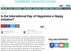 Is the International Day of Happiness a Happy Initiative?